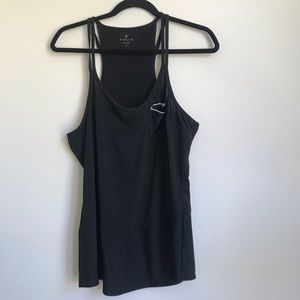 Athleta black workout running tank top